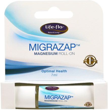 Migrazap Magnesium Roll-On, 7 ml by Life Flo Health-Hälsa, Huvudvärk, Kosttillskott, Mineraler, Magnesiumklorid