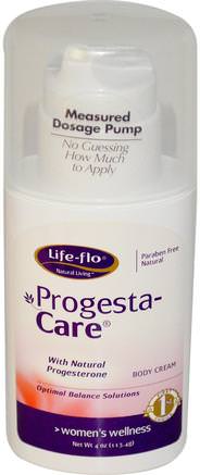 Progesta-Care, Body Cream, 4 oz (113.4 g) by Life Flo Health-Hälsa, Kvinnor, Progesteronkrämprodukter