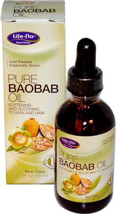 Pure Baobab Oil, Skin Care, 2 fl oz (60 ml) by Life Flo Health-Hälsa, Hud, Massage Olja, Bad, Skönhet, Hår, Hårbotten