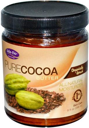 Pure Cocoa Butter, 9 fl oz (266 ml) by Life Flo Health-Hälsa, Hud, Kakaosmör, Sträckmärken Ärr