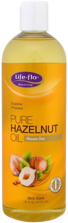 Pure Hazelnut Oil, 16 fl oz (473 ml) by Life Flo Health-Hälsa, Hud, Massageolja