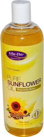 Pure Sunflower Oil, 16 fl oz (473 ml) by Life Flo Health-Hälsa, Hud, Massageolja