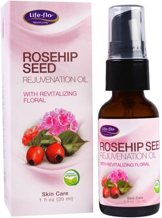 Rosehip Seed Rejuvenation Oil with Revitalizing Floral, 1 fl oz (30 ml) by Life Flo Health-Bad, Skönhet, Aromterapi Eteriska Oljor, Rosa Höftfröolja, Hälsa, Hud, Kroppsvård Oljor