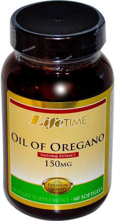 Oil of Oregano, 150 mg, 60 Softgels by Life Time-Kosttillskott, Oregano Olja, Hälsa