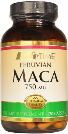 Peruvian Maca, 750 mg, 120 Capsules by Life Time-Hälsa, Män, Maca