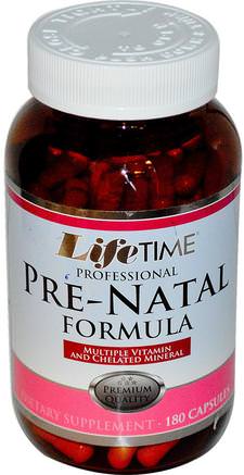 Professional Pre-Natal Formula, 180 Capsules by Life Time-Vitaminer, Multivitaminer