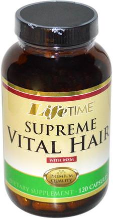 Supreme Vital Hair with MSM, 120 Capsules by Life Time-Hälsa, Kvinnor, Hårtillskott, Nageltillskott, Hudtillskott