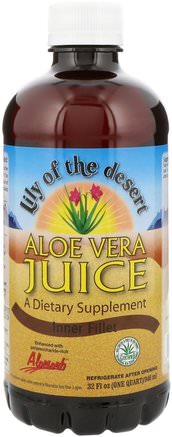 Aloe Vera Juice, Inner Fillet, 32 fl oz (946 ml) by Lily of the Desert-Kosttillskott, Aloe Vera, Aloe Vera Flytande, Mat, Kaffe Te Och Drycker, Fruktjuicer