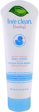 Baby, Gentle Moisture, Baby Lotion, 7.7 fl oz. (227 ml) by Live Clean-Barns Hälsa, Hudvård