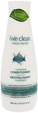 Hydrating Conditioner, Fresh Water, 12 fl oz (350 ml) by Live Clean-Bad, Skönhet, Hår, Hårbotten