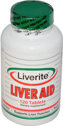 Liver Aid, 120 Tablets by Liverite-Hälsa, Leverstöd