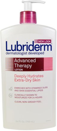 Advanced Therapy Lotion, Deeply-Hydrates Extra-Dry Skin, 24 fl oz. (709 ml) by Lubriderm-Bad, Skönhet, Body Lotion