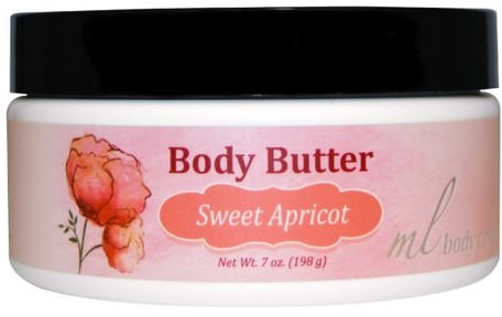 Body Butter, Sweet Apricot, Moisturizing with Argan & Marula Oils + Shea Butter, 7 oz. (198 g) by Madre Labs-Hälsa, Hud, Kroppsbrännare, Bad, Skönhet, Arganlök Och Butter