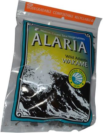Alaria, Wild Atlantic Wakame, 2 oz (56 g) by Maine Coast Sea Vegetables-Mat, Konserver, Konserverade Grönsaker