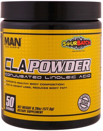 CLA Powder, Conjugated Linoleic Acid, Sour Batch, 6.26 oz (177.5 g) by MAN Sport-Viktminskning, Kost, Cla (Konjugerad Linolsyra), Sport