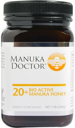 20+ Bio Active Manuka Honey, 1.1 lb (500 g) by Manuka Doctor-Mat, Älskling, Manuka Honung