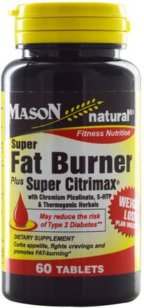 Super Fat Burner Plus Super Citrimax, 60 Tablets by Mason Naturals-Kosttillskott, 5-Hp, Hälsa, Kost