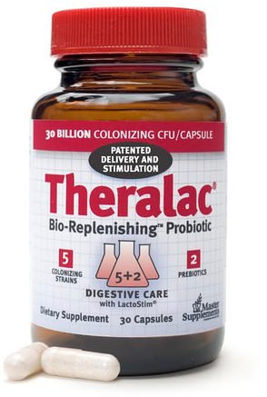 Theralac, Bio-Replenishing Probiotic, 30 Capsules by Master Supplements-Iskylda Produkter, Kosttillskott, Probiotika