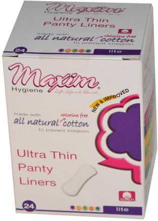 Ultra Thin Panty Liners, Lite, 24 Panty Liners by Maxim Hygiene Products-Bad, Skönhet, Kvinna