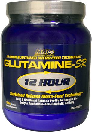 Glutamine-SR 12 Hour Sustained Release Micro-Feed Technology, Unflavored, 2.2 lbs (1000 g) by Maximum Human Performance-Kosttillskott, Aminosyror, L Glutamin, L Glutaminpulver