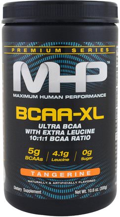 Premium Series, BCAA-XL, Tangerine, 10.6 oz (300 g) by Maximum Human Performance-Hälsa, Energi, Tillskott, Aminosyror, Bcaa (Förgrenad Kedjaminosyra)
