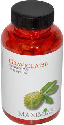 Graviola 750, 100 Veggie Caps by Maximum International-Örter, Graviola