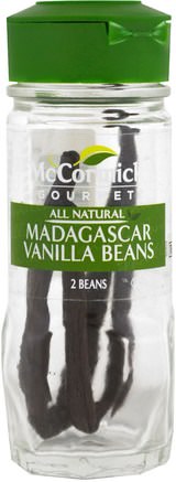 All Natural, Madagascar Vanilla Beans, 2 Beans by McCormick Gourmet-Kosttillskott, Vanilj Extrakt Bönor, Kryddor Och Kryddor