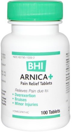BHI, Arnica +, 100 Tablets by MediNatura-Örter, Arnica Montana, Homeopati Smärtlindring