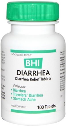 BHI, Diarrhea, 100 Tablets by MediNatura-Hälsa, Gripe Vatten Kolik