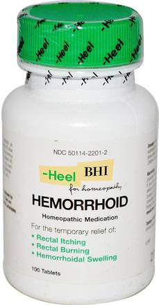BHI, Hemorrhoid, 100 Tablets by MediNatura-Hälsa, Hemorrojder