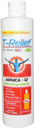 T-Relief, Pain Relief Gel, 8.75 oz (250 g) by MediNatura-Kosttillskott, Homeopati Smärtlindring, Medinatura T-Relief