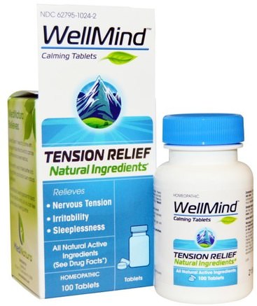 WellMind Calming Tablets, Tension Relief, 100 Tablets by MediNatura-Sverige
