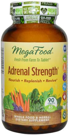 Adrenal Strength, 90 Tablets by MegaFood-Kosttillskott, Binjurstöd