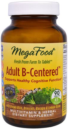 Adult B-Centered, 90 Tablets by MegaFood-Vitaminer, Multivitaminer