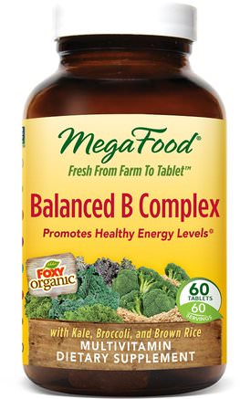 Balanced B Complex, 60 Tablets by MegaFood-Vitaminer, Vitamin B, Vitamin B-Komplex