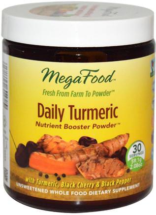 Daily Turmeric, 2.08 oz (59.1 g) by MegaFood-Kosttillskott, Antioxidanter, Curcumin, Gurkmeja