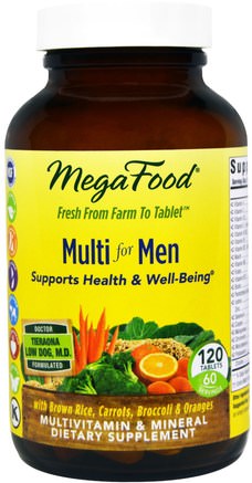 Multi for Men, 120 Tablets by MegaFood-Vitaminer, Män Multivitaminer