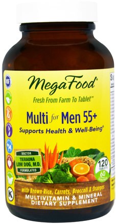 Multi for Men 55+, 120 Tablets by MegaFood-Vitaminer, Män Multivitaminer