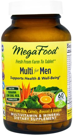 Multi for Men, 60 Tablets by MegaFood-Vitaminer, Män Multivitaminer
