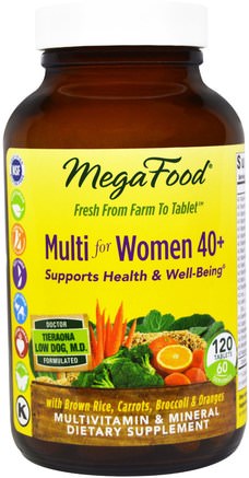 Multi for Women 40 +, 120 Tablets by MegaFood-Vitaminer, Kvinnor Multivitaminer