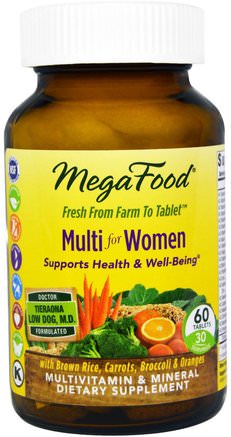 Multi for Women, 60 Tablets by MegaFood-Vitaminer, Kvinnor Multivitaminer