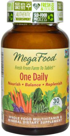One Daily, 30 Tablets by MegaFood-Vitaminer, Multivitaminer