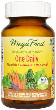 One Daily, 60 Tablets by MegaFood-Vitaminer, Multivitaminer