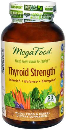 Thyroid Strength, 90 Tablets by MegaFood-Hälsa, Sköldkörtel, Kosttillskott, Mineraler, Jod