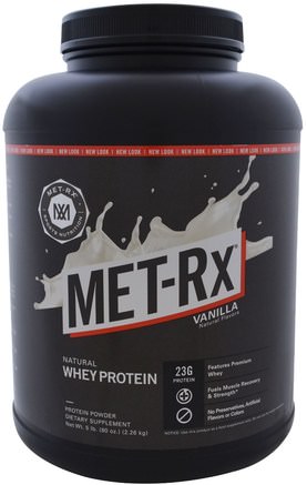 Natural Whey Protein, Vanilla, 80 oz (2.26 kg) by MET-Rx-Sport, Kosttillskott, Vassleprotein