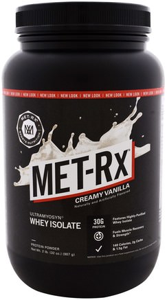 Ultramyosyn Whey Isolate, Creamy Vanilla, 32 oz (907 g) by MET-Rx-Sport, Kosttillskott, Vassleprotein