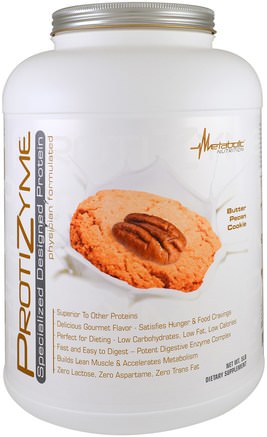ProtiZyme, Specialized Designed Protein, Butter Pecan Cookie, 5 lbs by Metabolic Nutrition-Sport, Kosttillskott, Vassleprotein