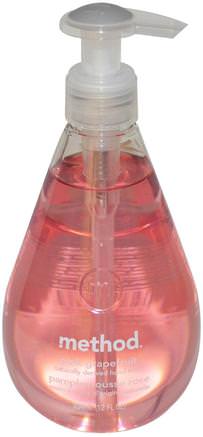 Hand Wash, Pink Grapefruit, 12 fl oz (354 ml) by Method-Bad, Skönhet, Tvål
