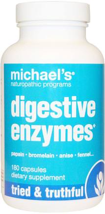 Digestive Enzymes, 180 Capsules by Michaels Naturopathic-Kosttillskott, Matsmältningsenzymer