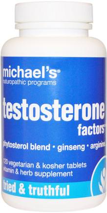 Testosterone Factors, 120 Tablets by Michaels Naturopathic-Hälsa, Män, Testosteron
